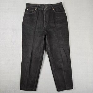 VINTAGE Levis 512 Jeans Slim Fit Tapered Leg Jeans Womens 16 Reg‎ Black USA Made
